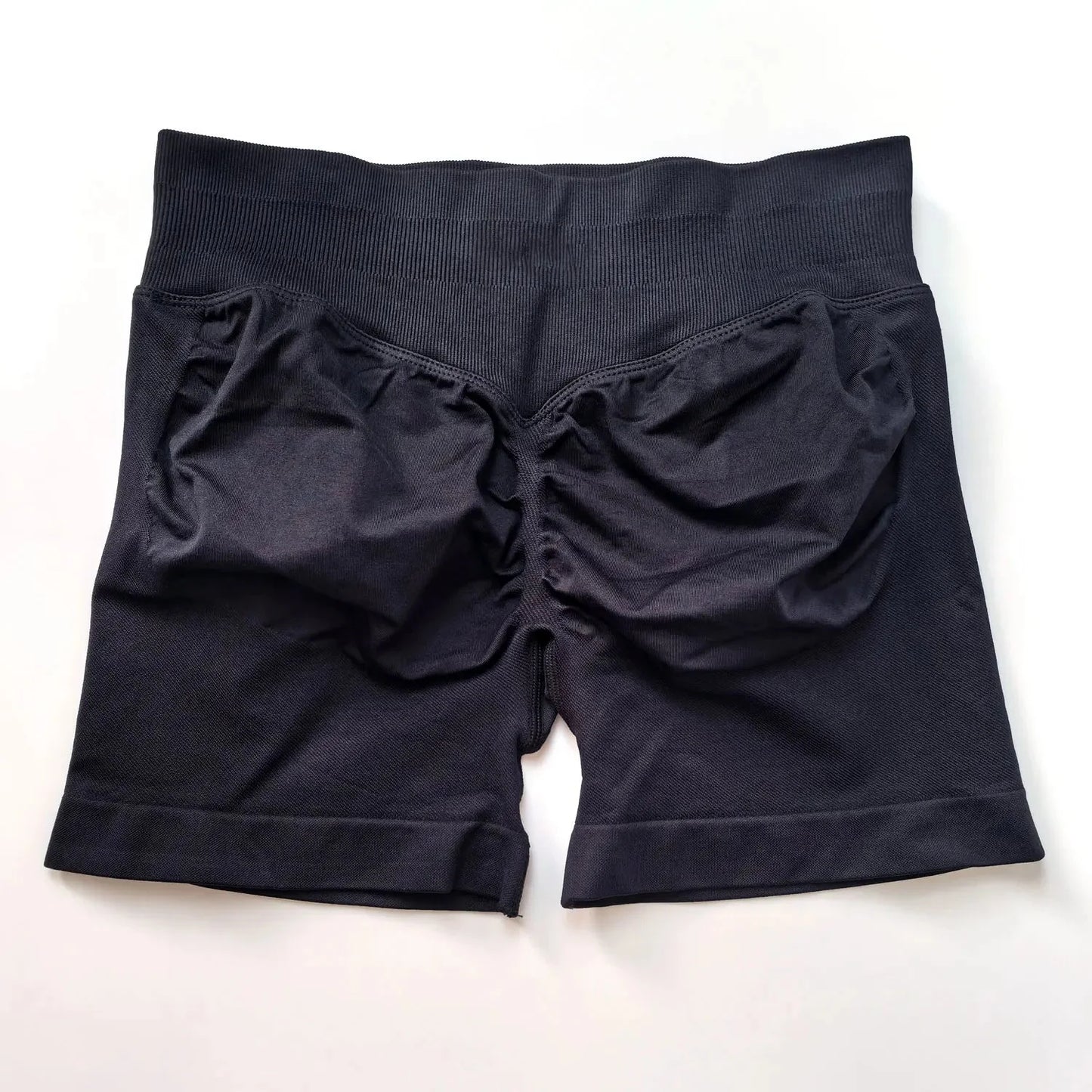 Seamless High-Waist Gym Shorts