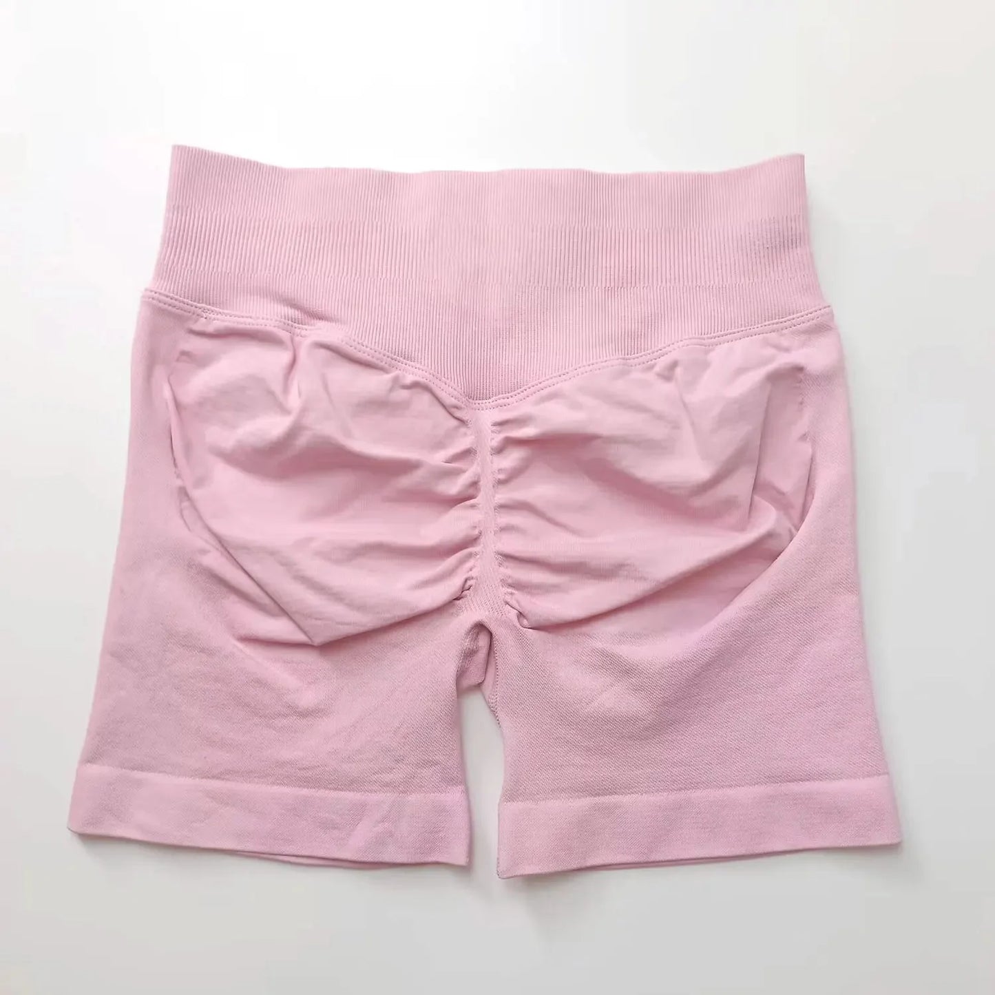 Seamless High-Waist Gym Shorts