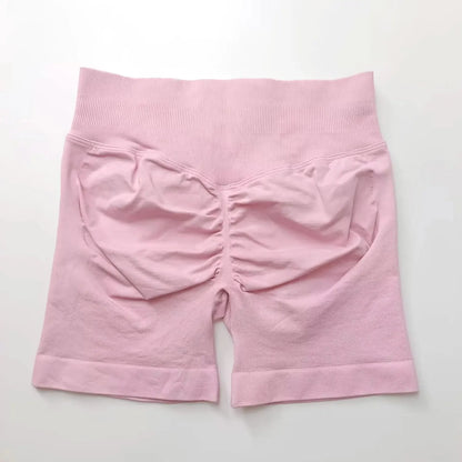 Seamless High-Waist Gym Shorts