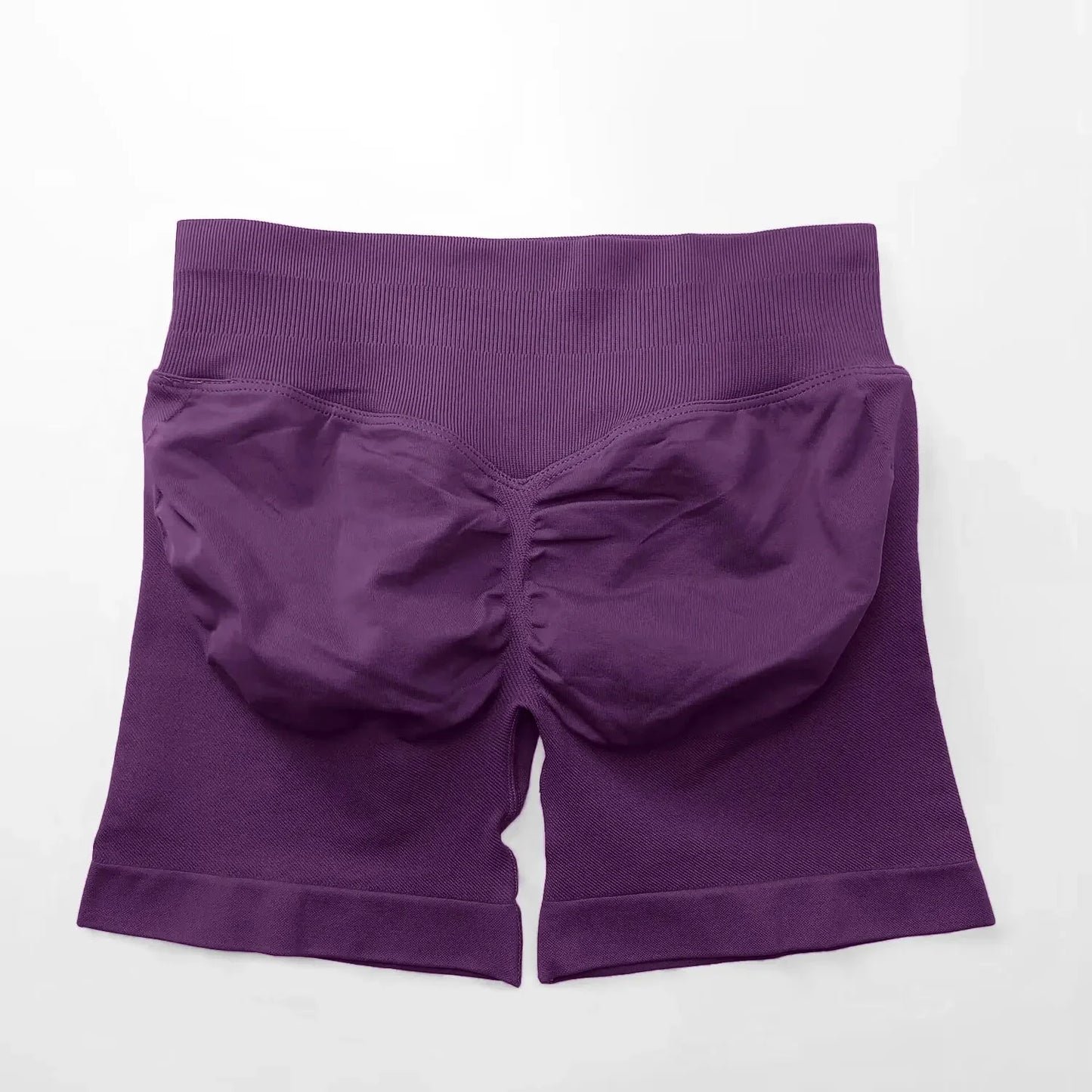 Seamless High-Waist Gym Shorts