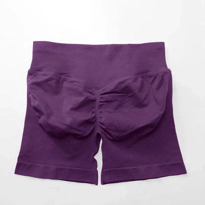 Seamless High-Waist Gym Shorts
