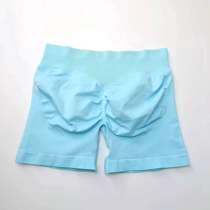 Seamless High-Waist Gym Shorts