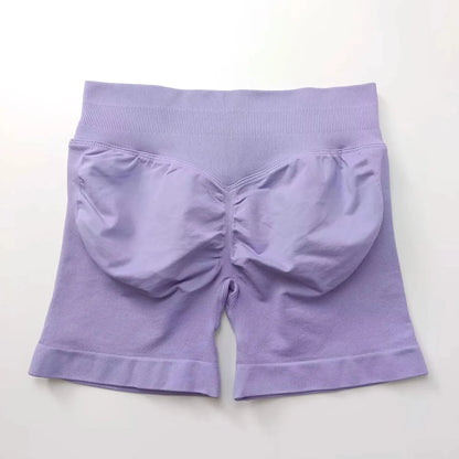 Seamless High-Waist Gym Shorts