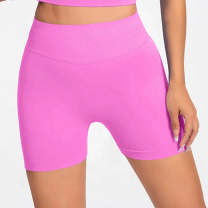 Seamless High-Waist Gym Shorts