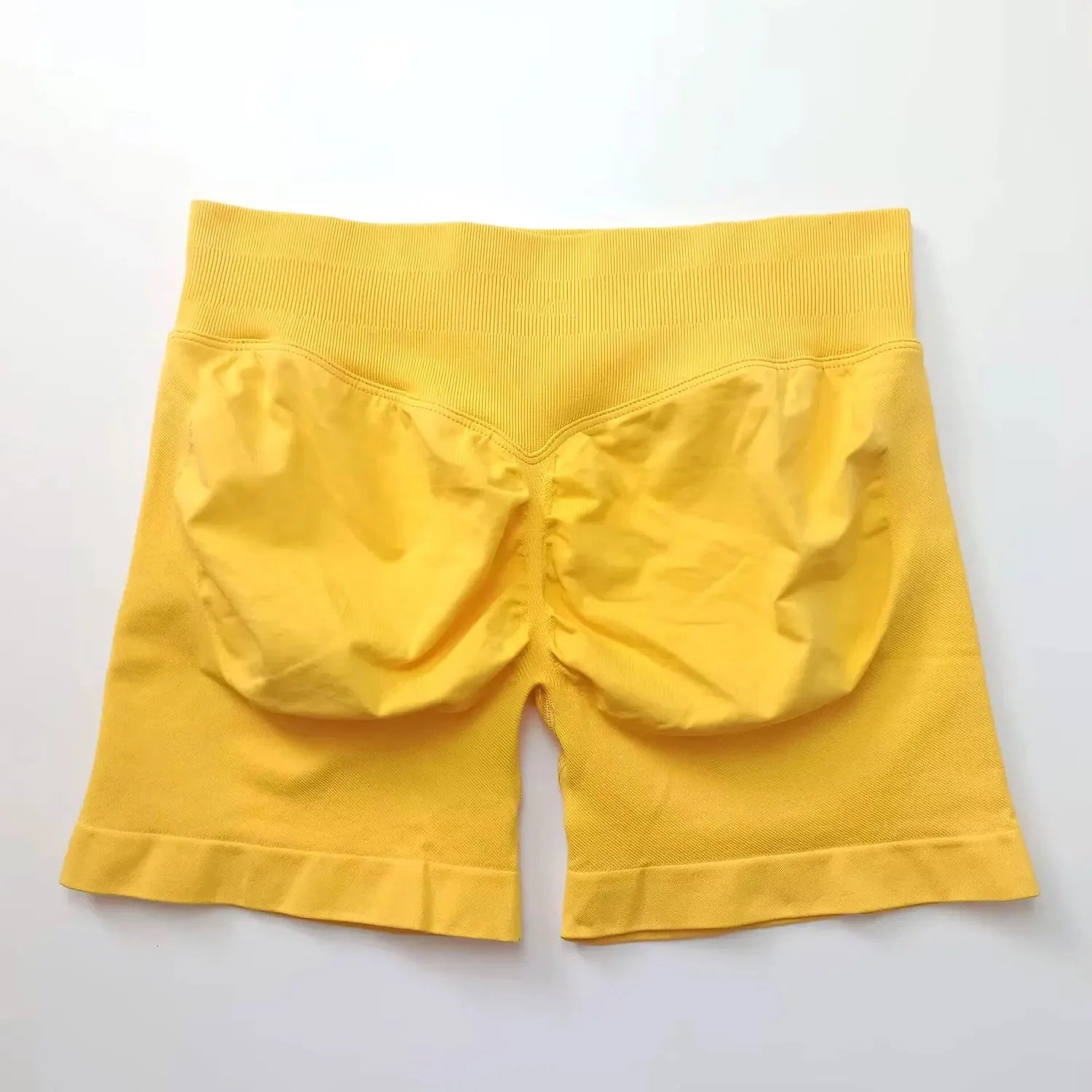 Seamless High-Waist Gym Shorts