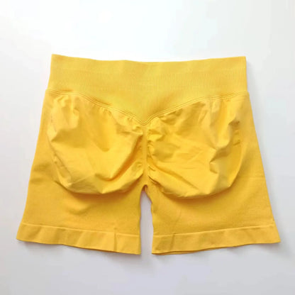 Seamless High-Waist Gym Shorts
