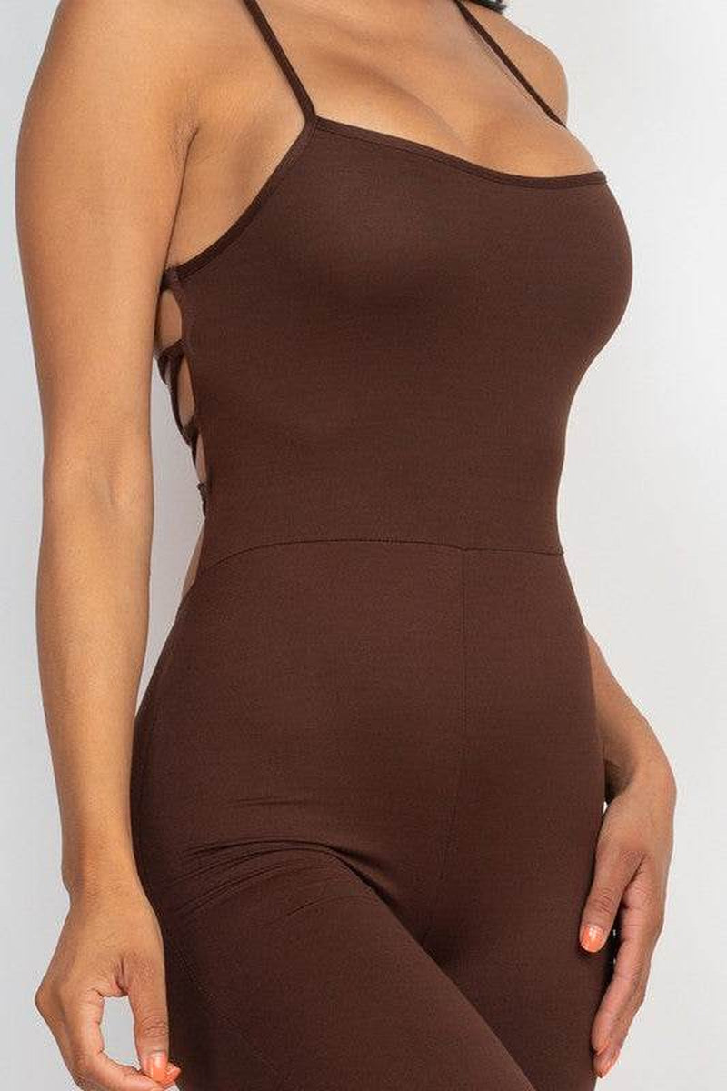 Open Black Bodycon Jumpsuit