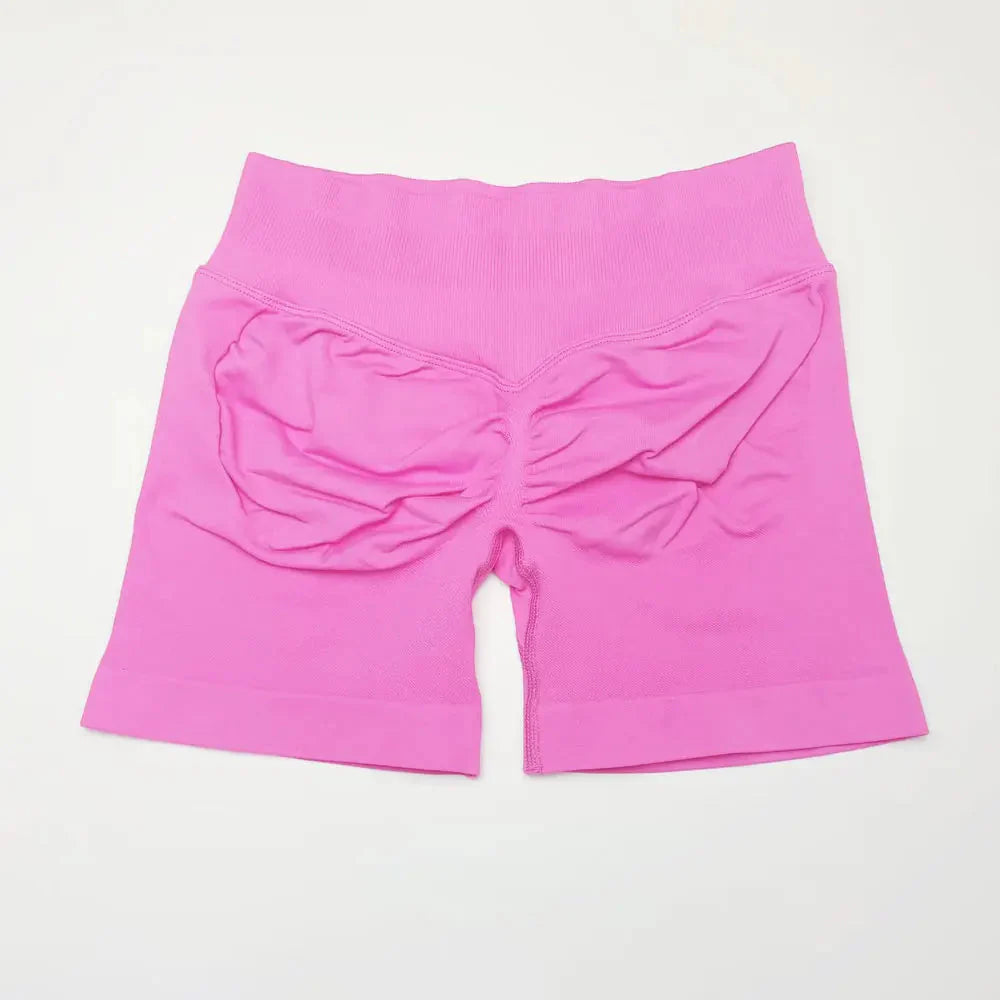 Seamless High-Waist Gym Shorts