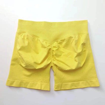 Seamless High-Waist Gym Shorts