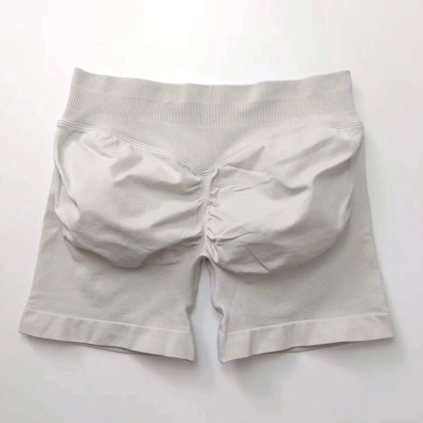 Seamless High-Waist Gym Shorts