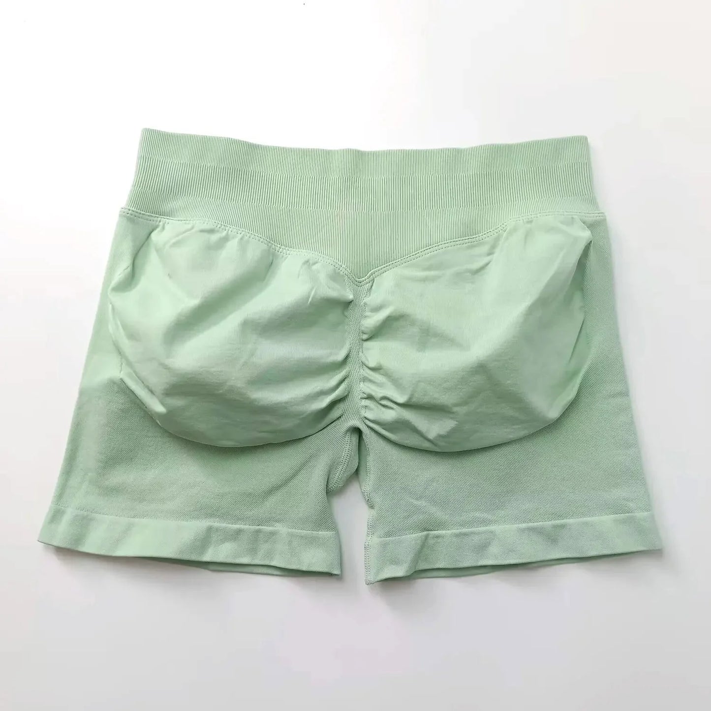 Seamless High-Waist Gym Shorts