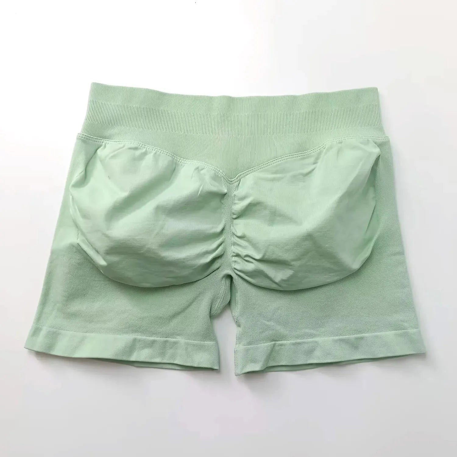 Seamless High-Waist Gym Shorts