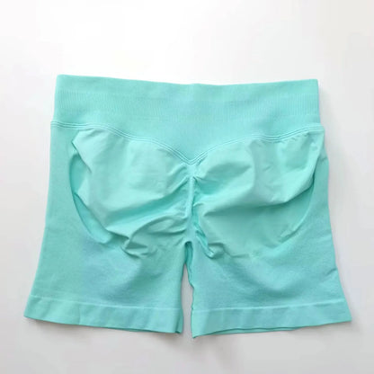 Seamless High-Waist Gym Shorts
