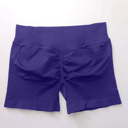 Seamless High-Waist Gym Shorts