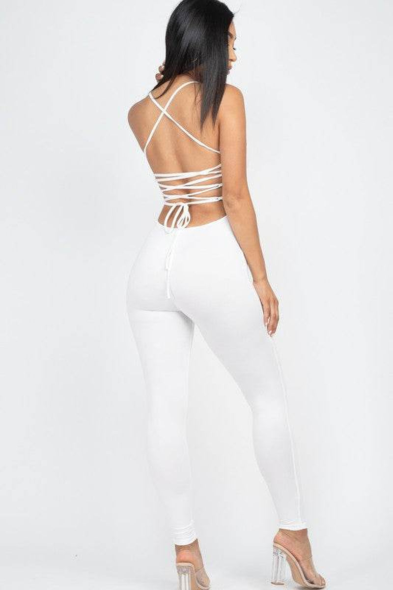 Open Black Bodycon Jumpsuit