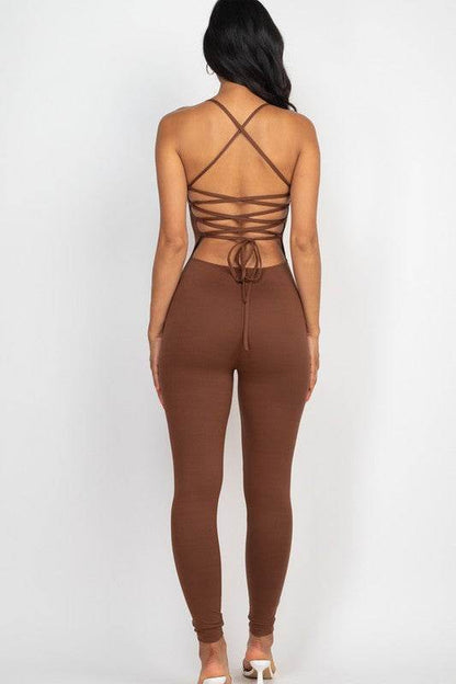 Open Black Bodycon Jumpsuit