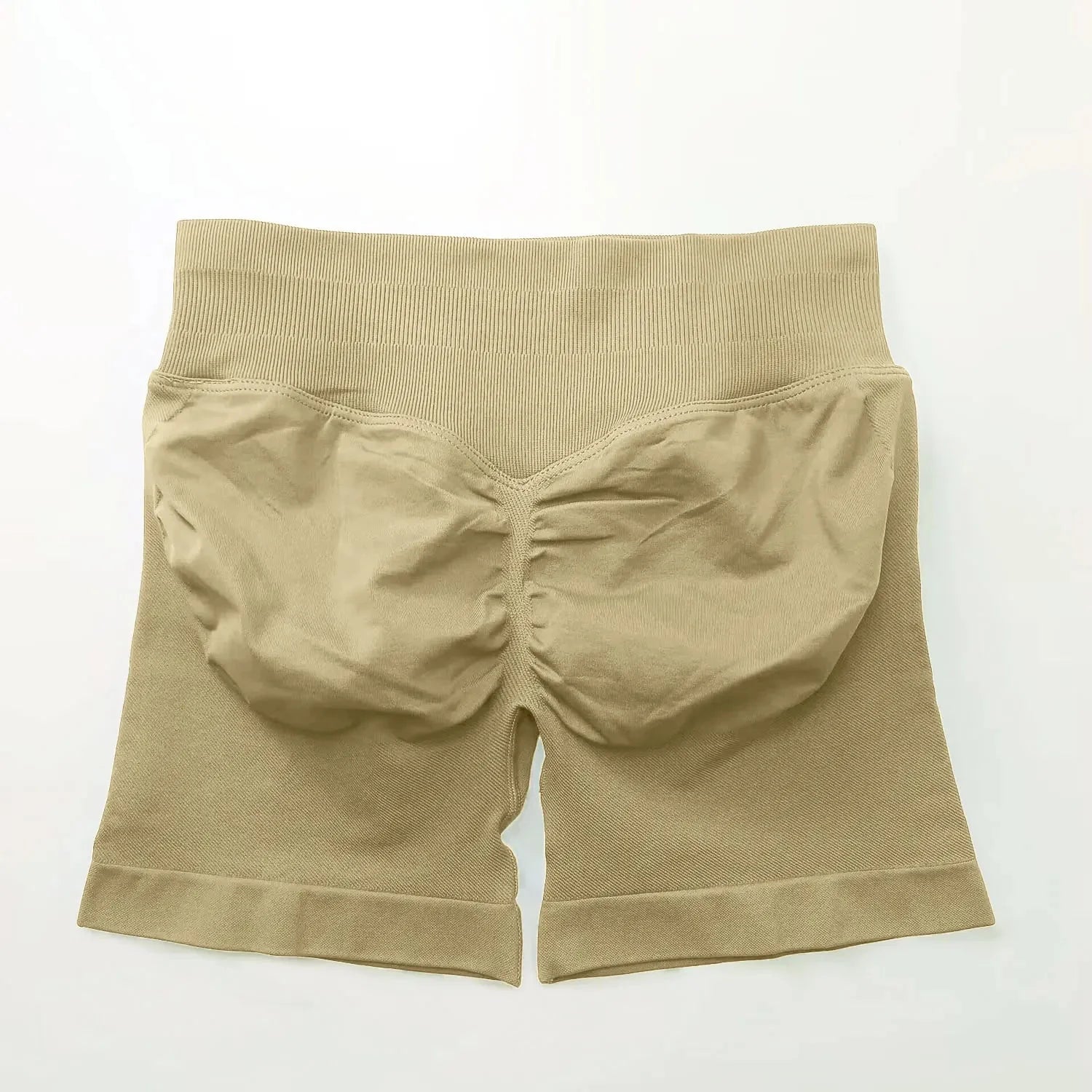 Seamless High-Waist Gym Shorts