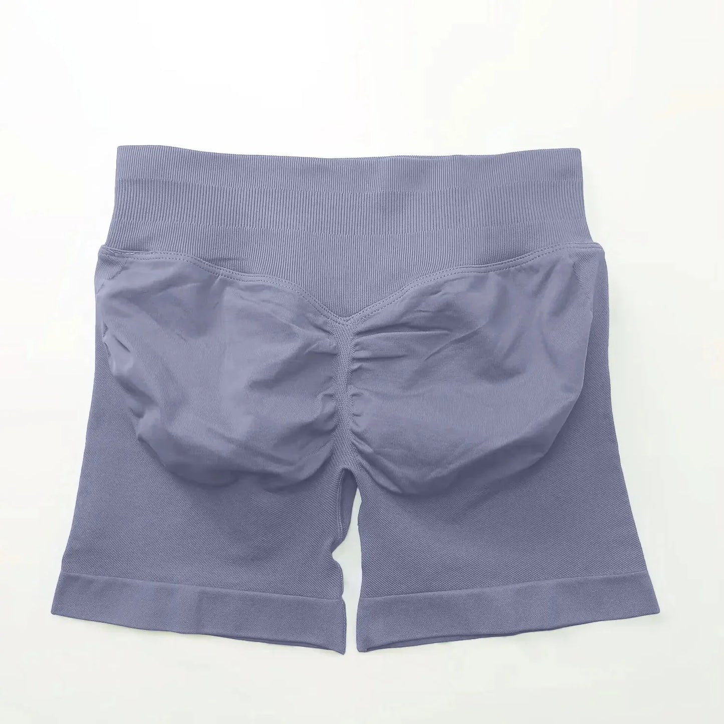 Seamless High-Waist Gym Shorts