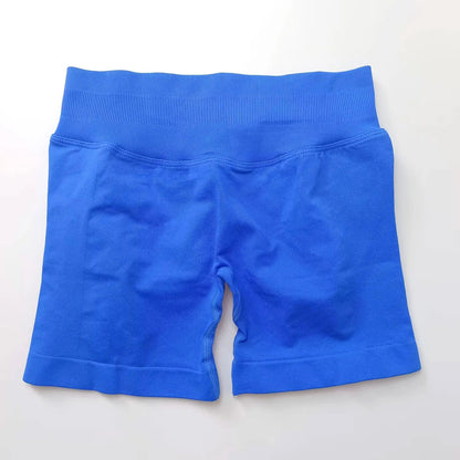 Seamless High-Waist Gym Shorts