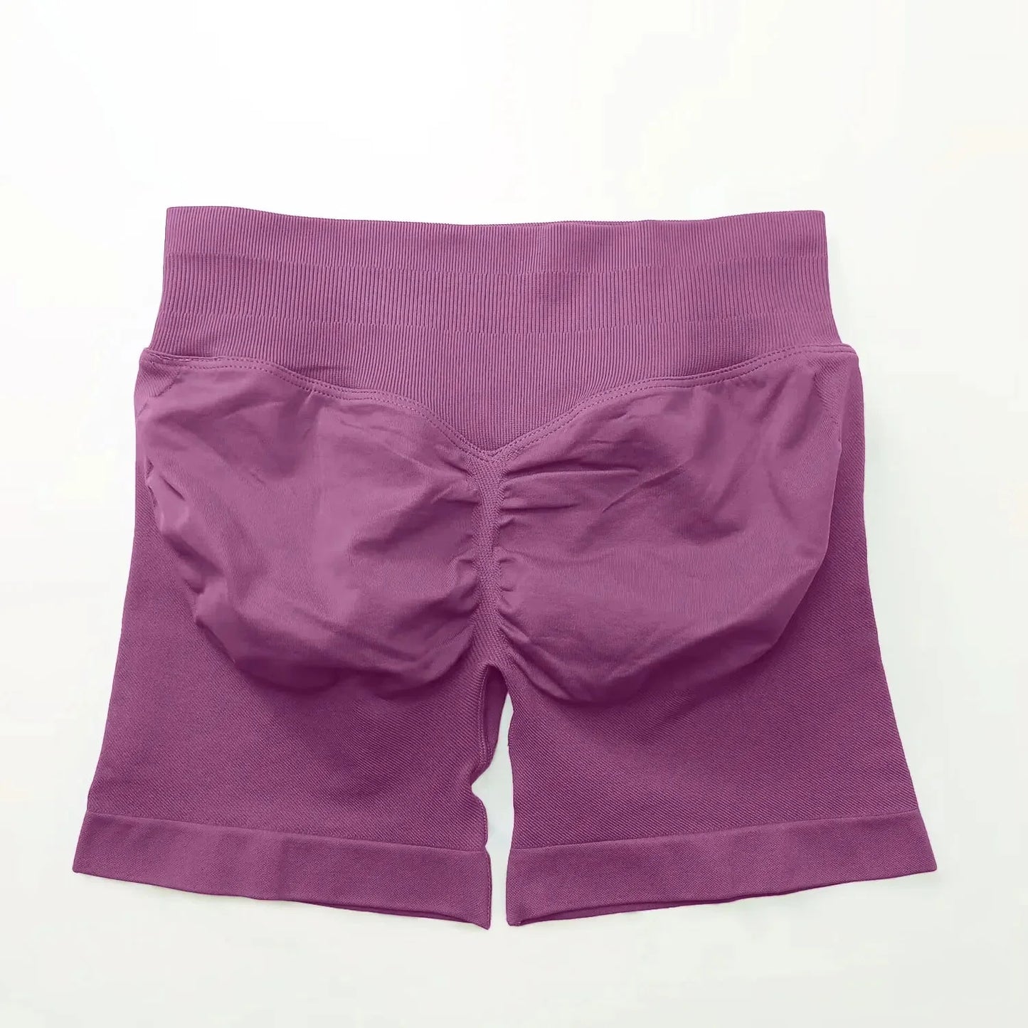 Seamless High-Waist Gym Shorts