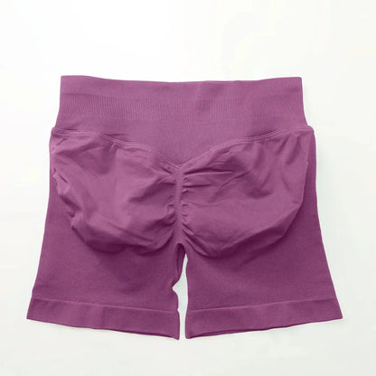 Seamless High-Waist Gym Shorts