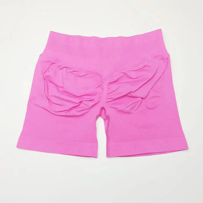 Seamless High-Waist Gym Shorts