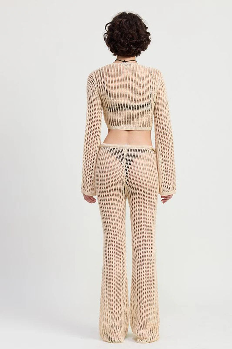 CROCHET CROPPED TOP with FRONT TIE