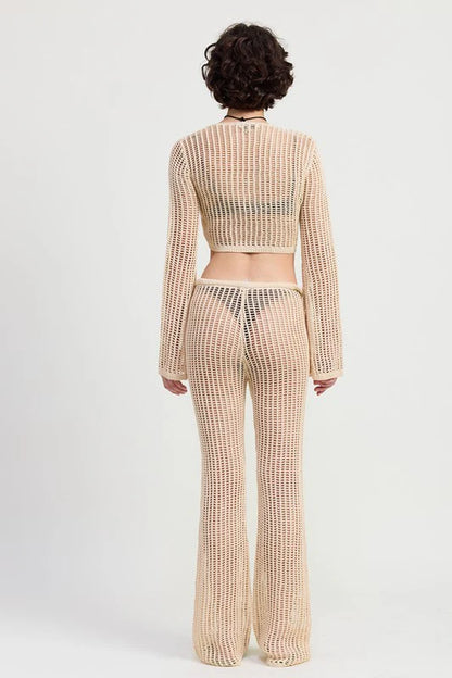 CROCHET CROPPED TOP with FRONT TIE