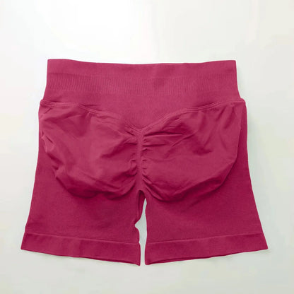 Seamless High-Waist Gym Shorts