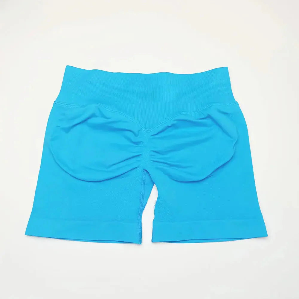 Seamless High-Waist Gym Shorts