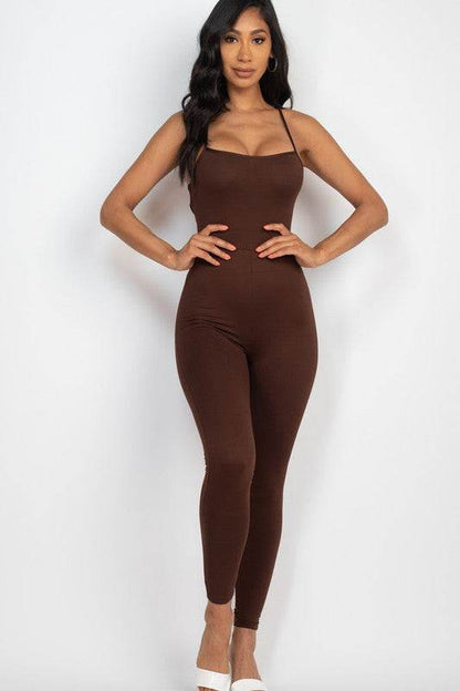 Open Black Bodycon Jumpsuit