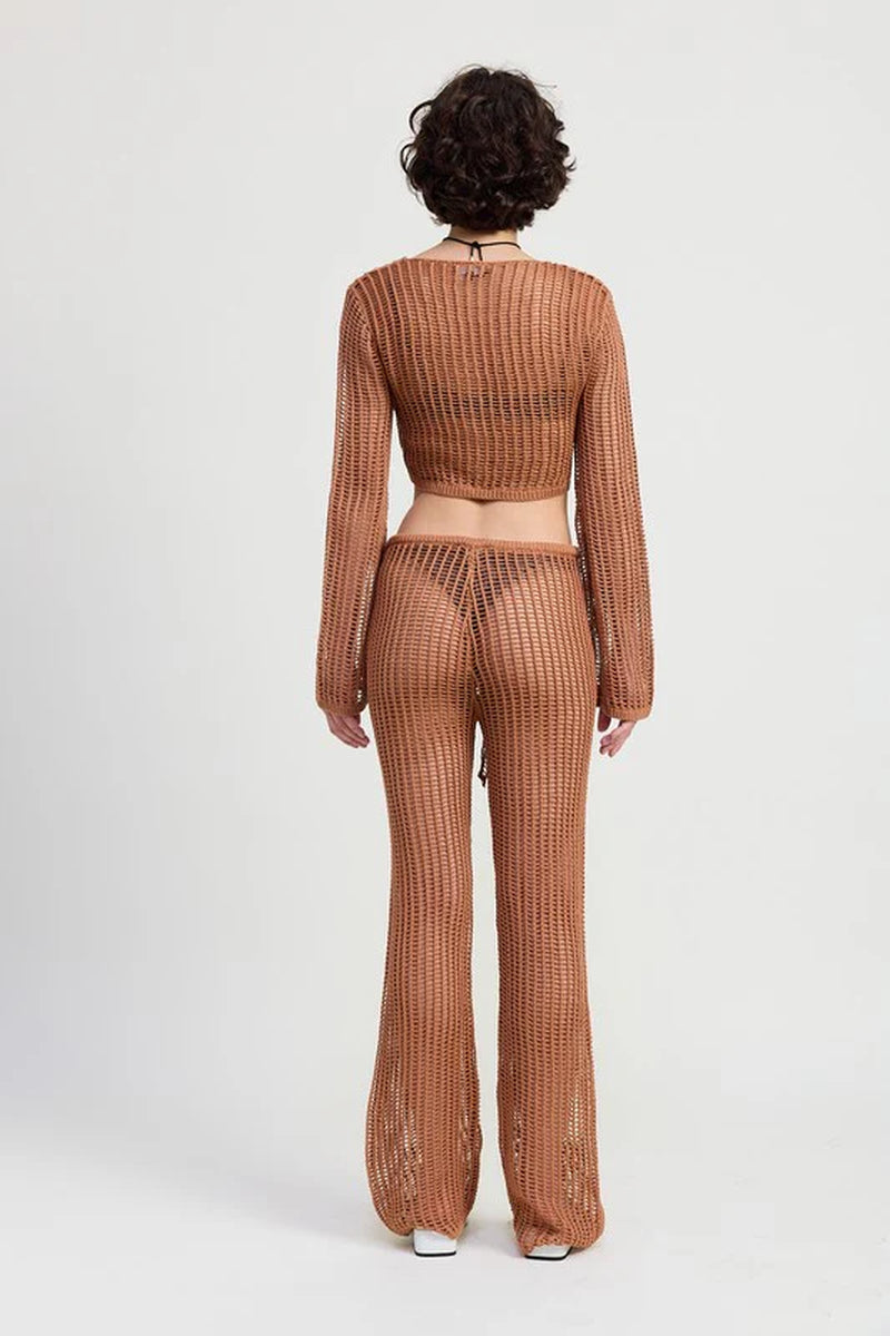 CROCHET CROPPED TOP with FRONT TIE