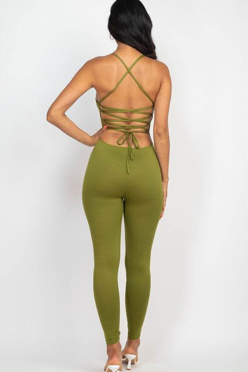Open Black Bodycon Jumpsuit