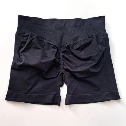 Seamless High-Waist Gym Shorts