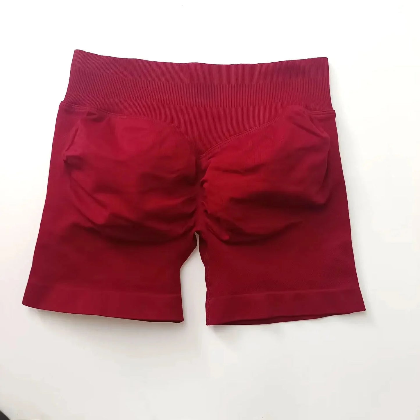 Seamless High-Waist Gym Shorts